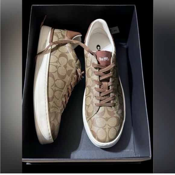 Coach Other - Coach Signature Brown and Cream Sneakers size (13) men’s EUC